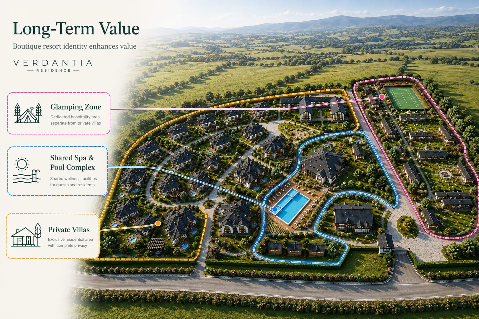 Verdantia hospitality, residential and shared wellness masterplan